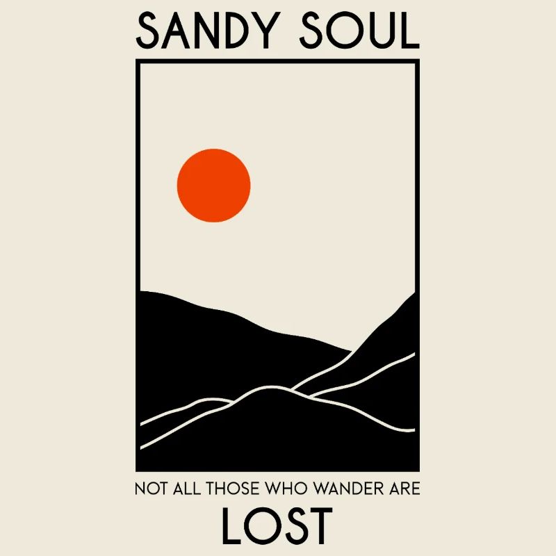 Déserts de sable / dunes de sable avec un soleil rouge
