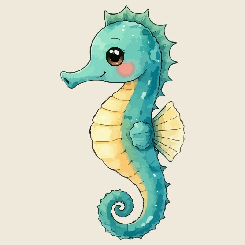 Amour de mer Pastel Hippocampe
