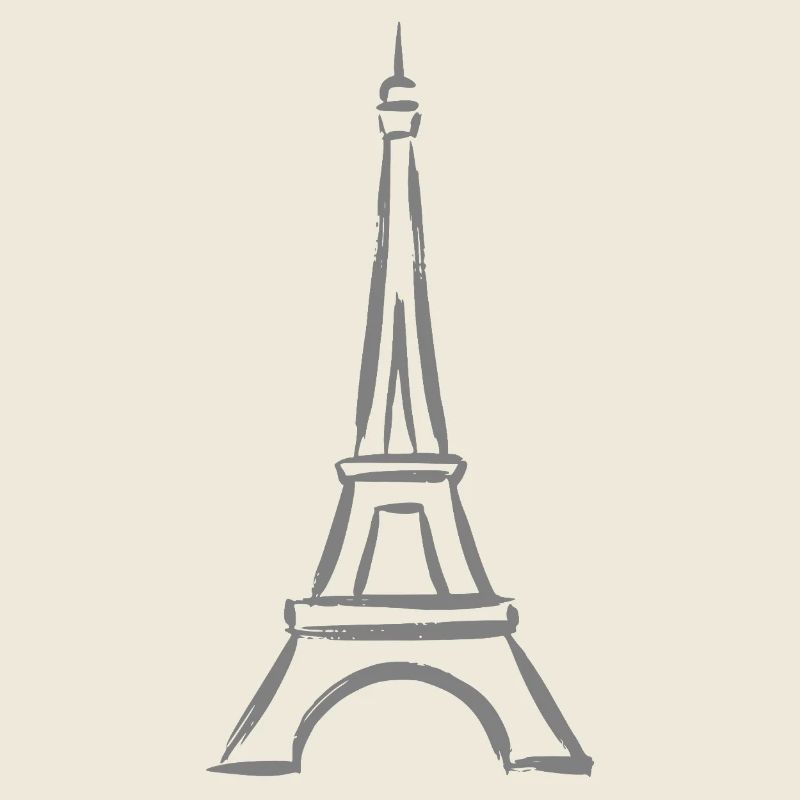 Minimalist Eiffel Tower Sketch