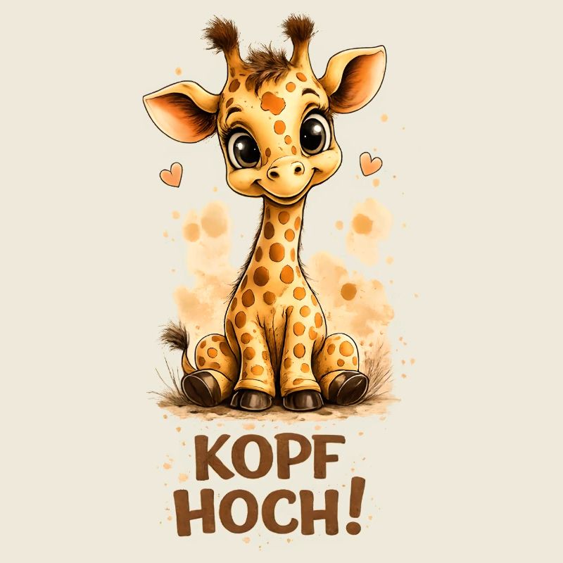 Süße Giraffe Kopf hoch | Motivation Geschenkidee