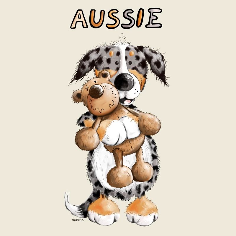 Aussie mit Teddy