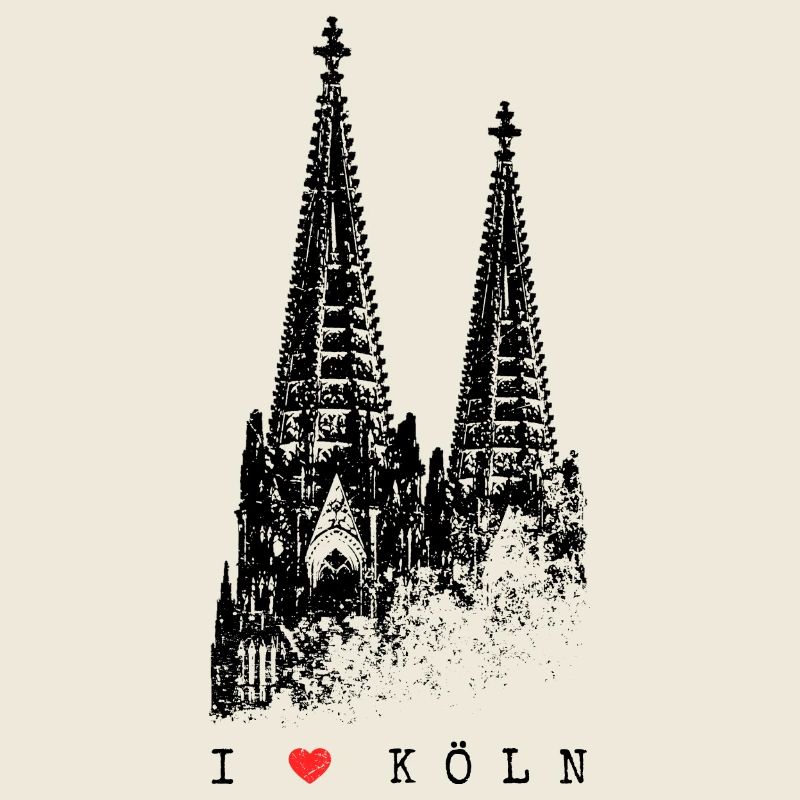 J’adore Cologne Cologne Skyline Cathédrale de Cologne Silhouette