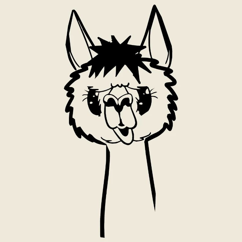 Lustiges Alpaka Comic - freches Alpaka