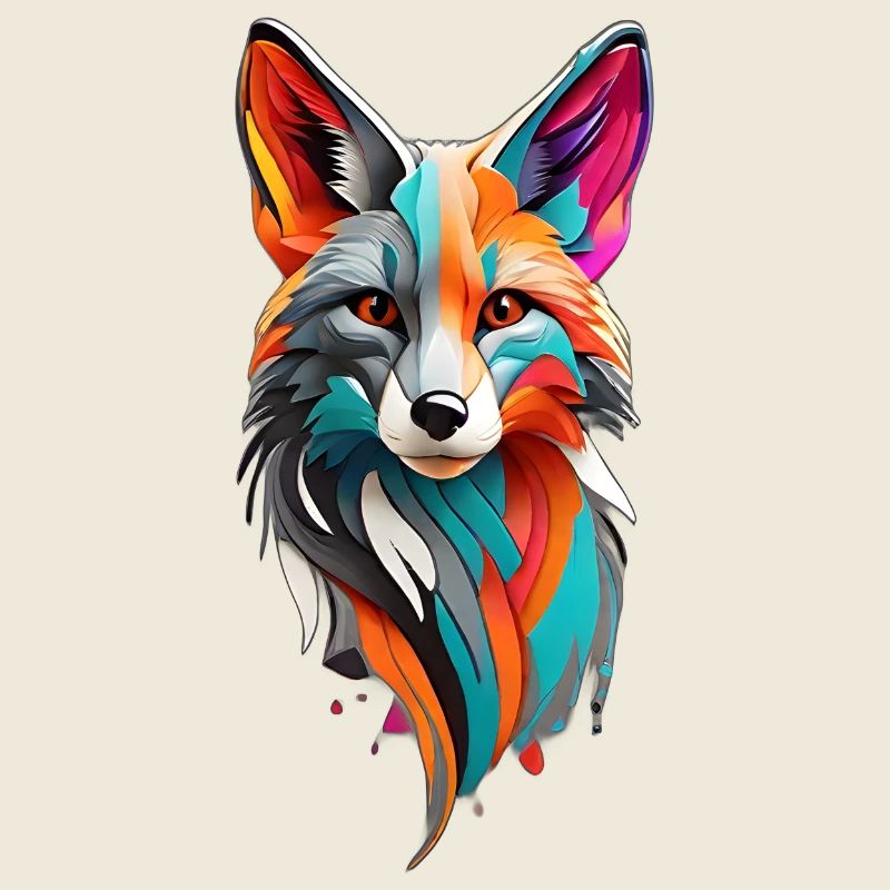colorful fox
