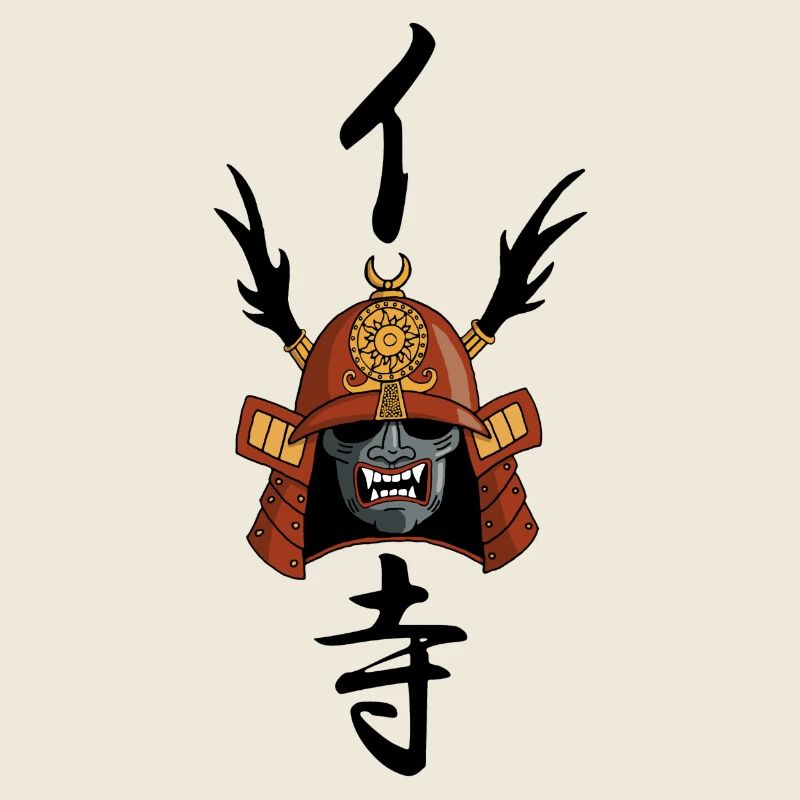 Casque de samouraï manga