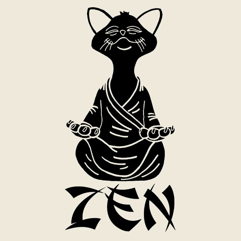 Chat noir zen