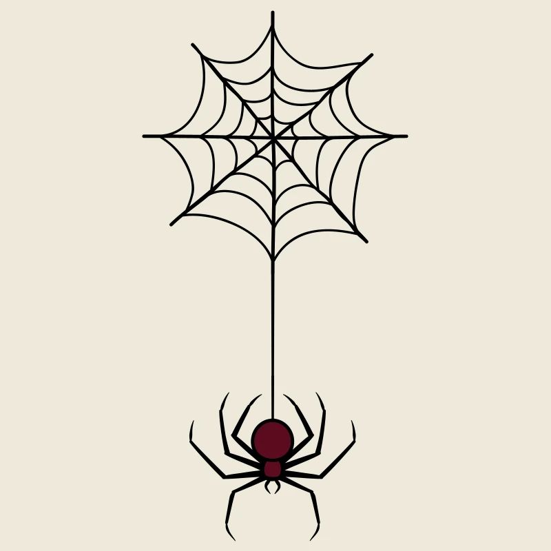 Gruselige Halloween-Spinne im Netz