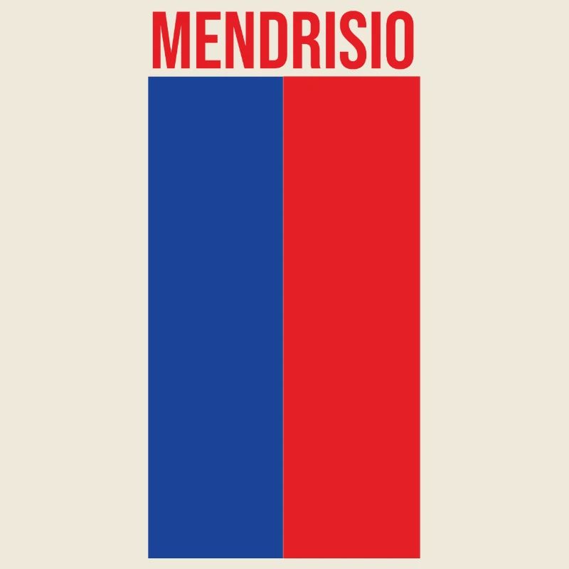 Ticino flag with Mendrisio lettering