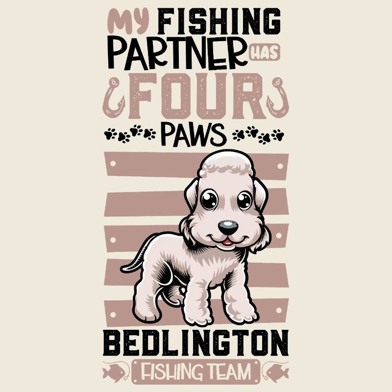 Pêche et Bedlington Terriers