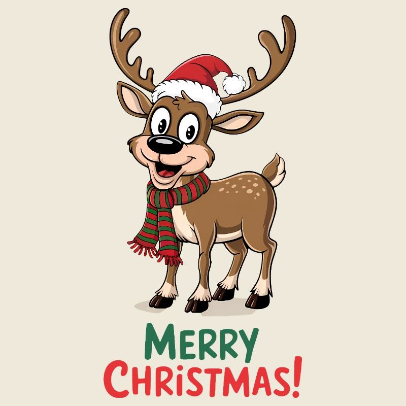 Rentier Weihnachtspullover lustig süß niedlich