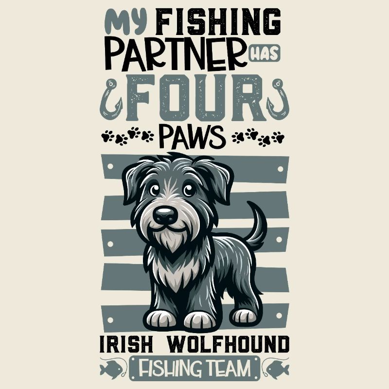 Pêche et Irish Wolfhound