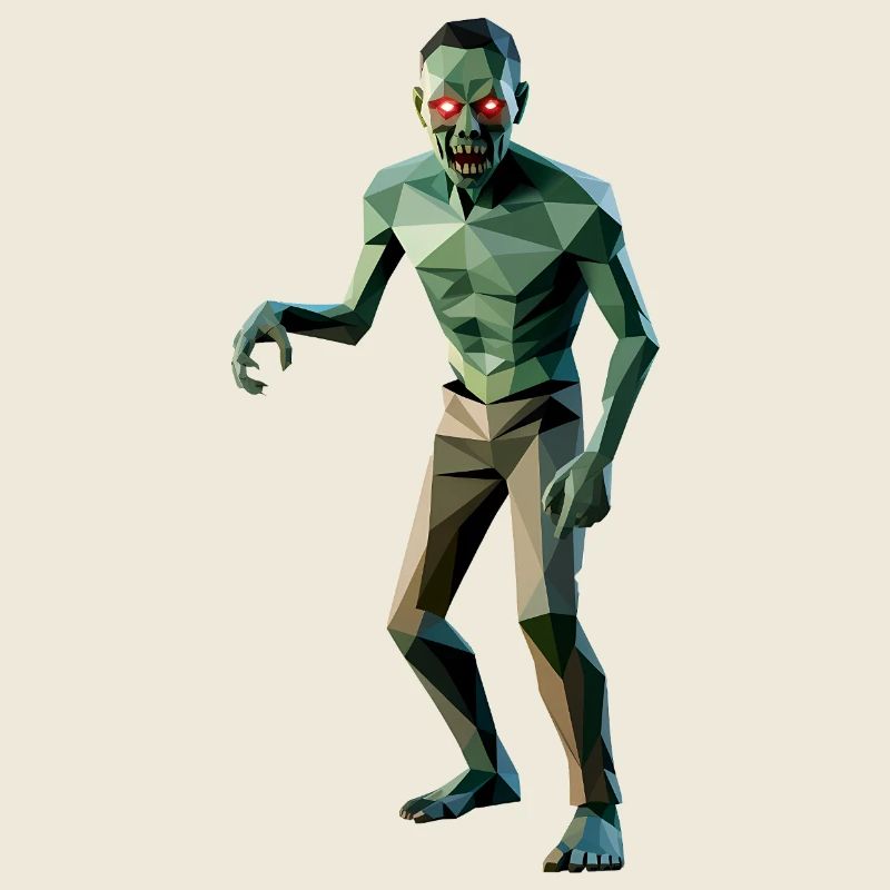 Zombie - Cool Low Poly Logo
