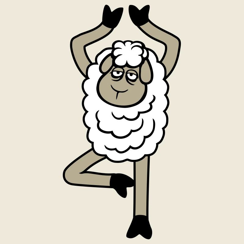 Sheep Tired Exhausted Sad Yoga Tree Pose Comic