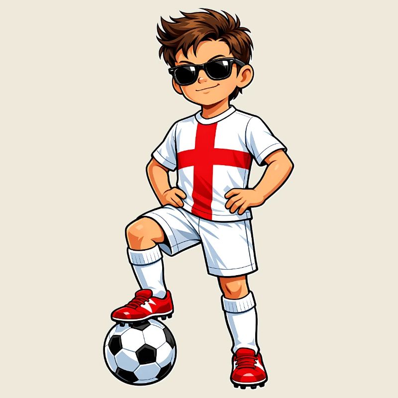 Soccer Boy Fan d’Angleterre Drapeau anglais