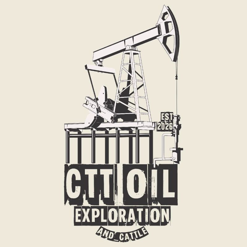 Vintage Ölfeld-Exploration Grafik