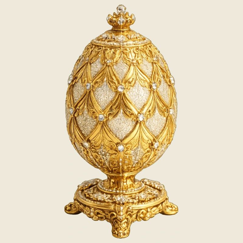 Goldene Fabergé-Eierkunst