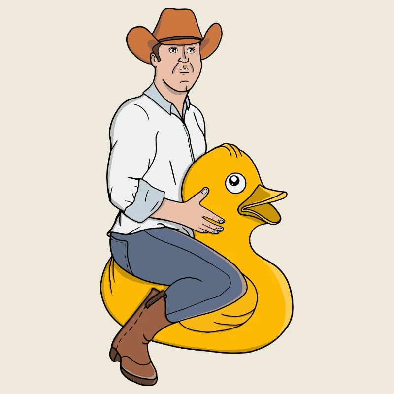 Cowboy Rider on Rubber Duck