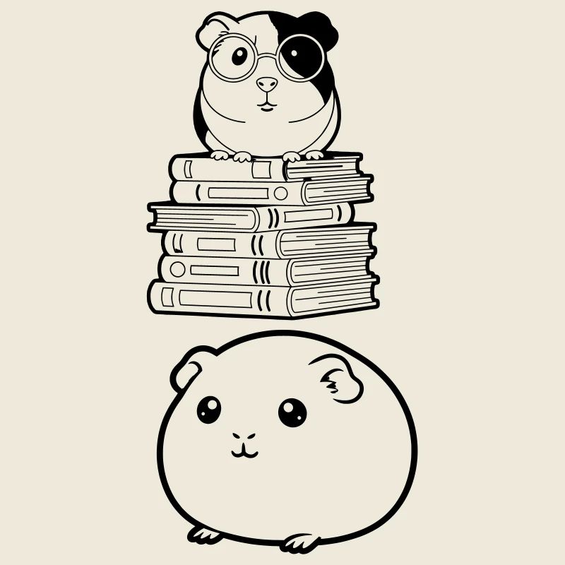 Meerschweinchen Bücher Nerd