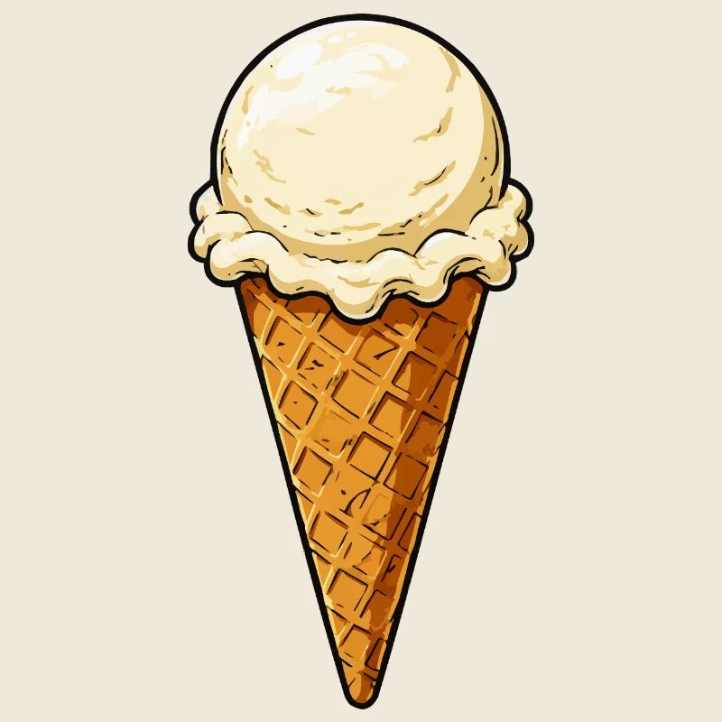Vanille Eis Kugel