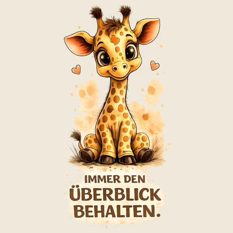 Giraffe mit Überblickspruch
