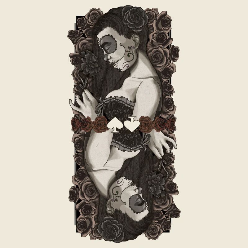 Twin Catrinas in Roses
