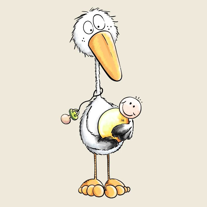 Der kleine Storch bringt das Baby - Babys - Fun