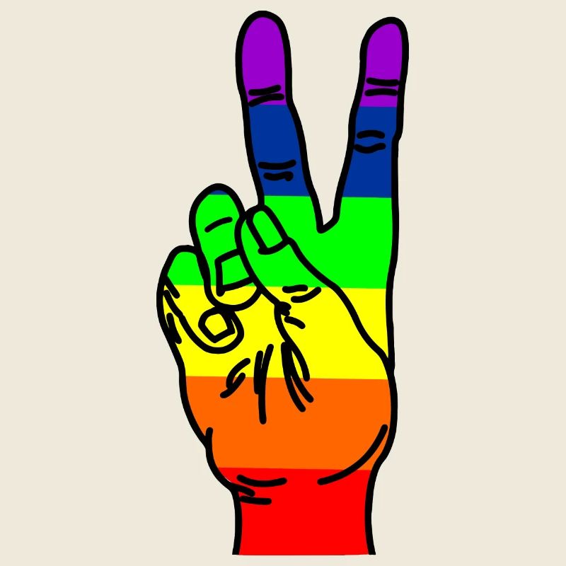 Regenbogen-Handfrieden