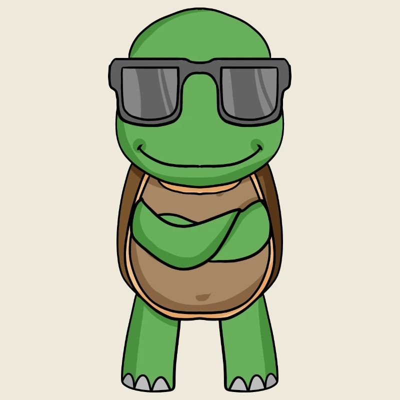 Schildkröte mit Sonnenbrille
