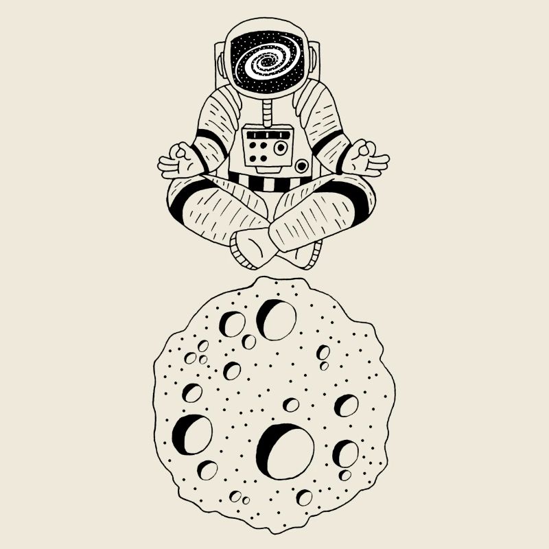 Astronaut und Yoga