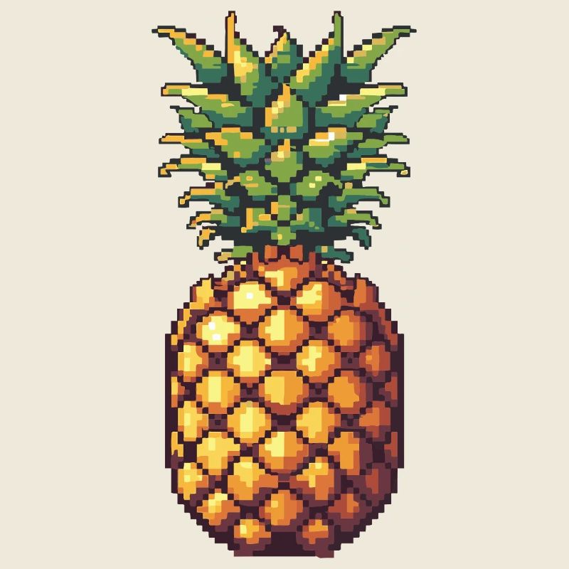 Pixel Pineapple Retro Pixel Art