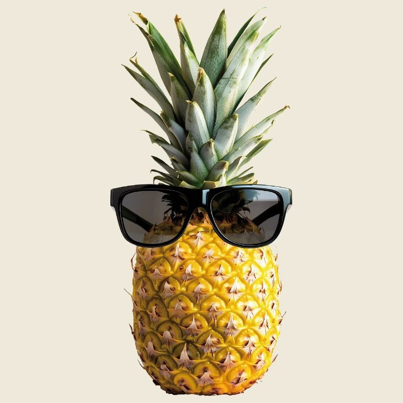 Pineapple with sunglasses