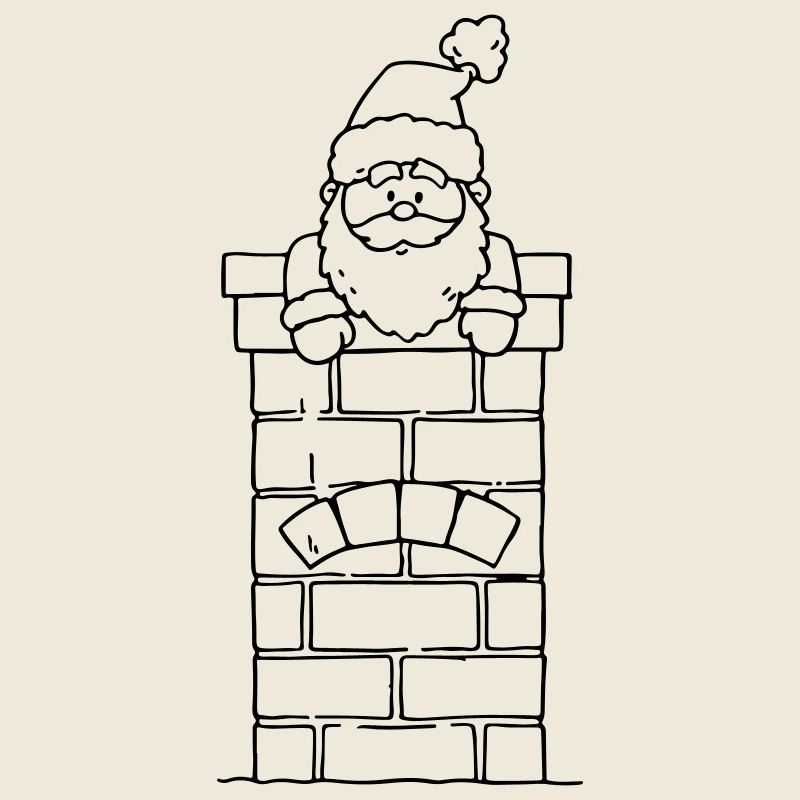 Noël de la cheminée du Père Noël