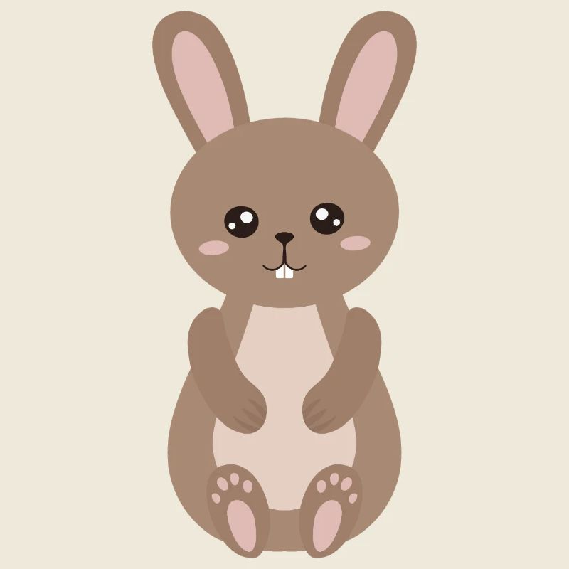 Charmante Hasenplüsch-Illustration