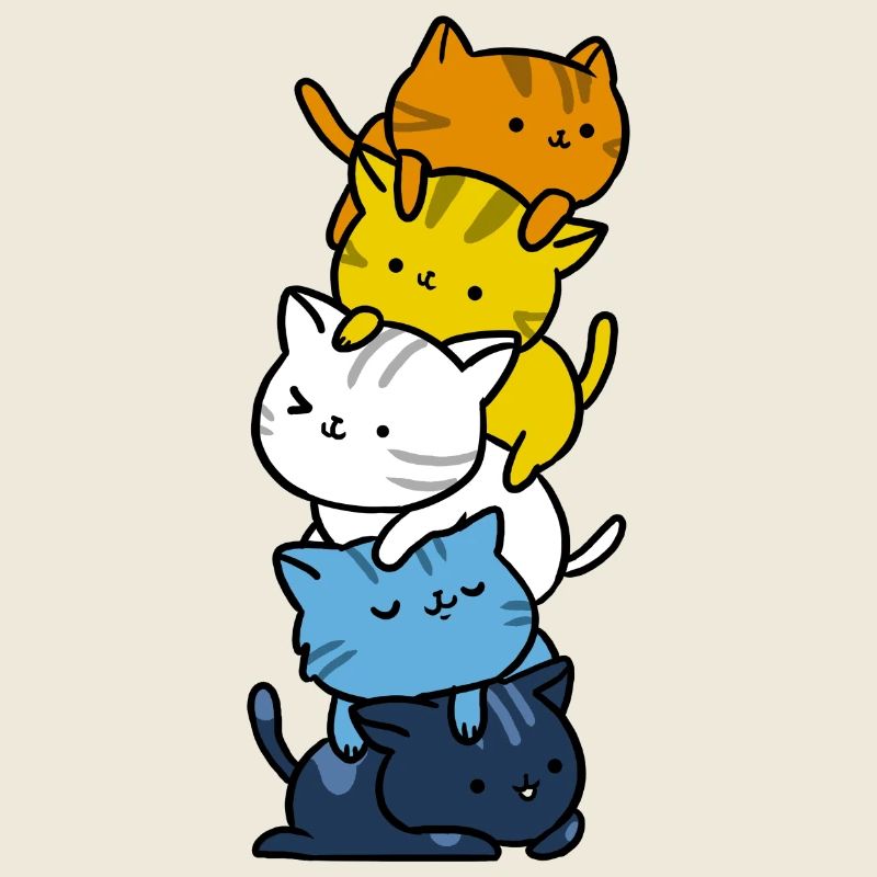 Kawaii Cat Aroace Pride Flag
