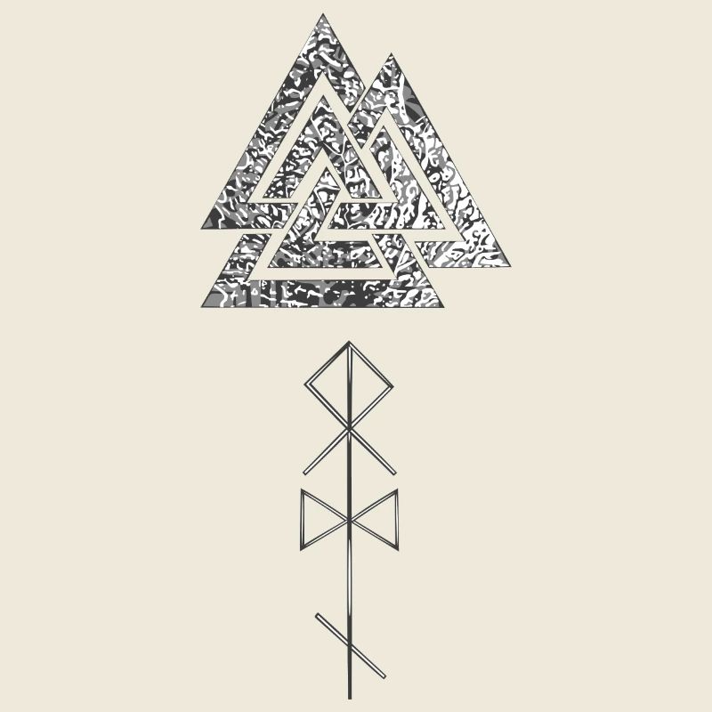 Valknut mit Odin Runen