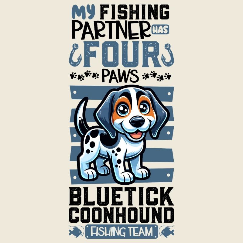 Pêche et Bluetick Coonhound