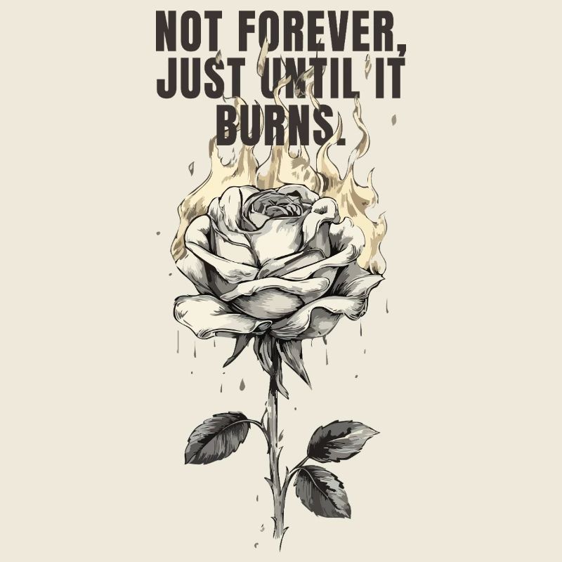 Pas pour toujours, juste jusqu’à ce qu’il brûle - design rose