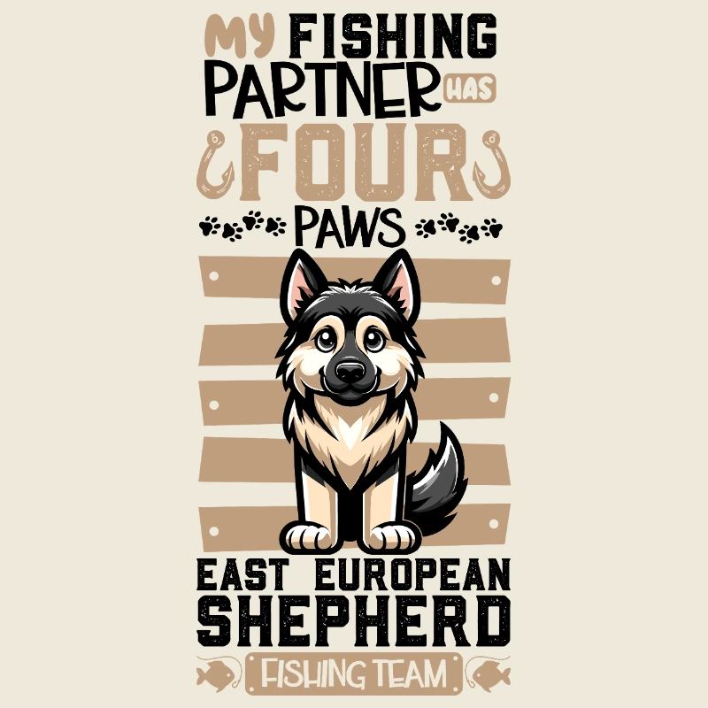 Fishing and Eastern European Shepherd