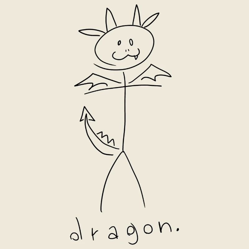 Dragon. (black lines) (by Leni Riosa)