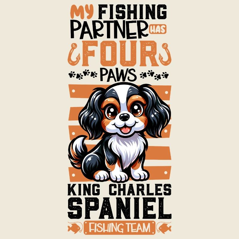 La pêche et l’épagneul King Charles