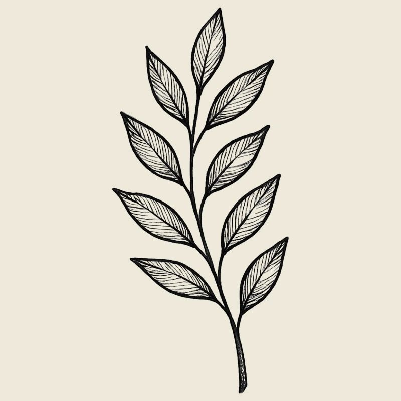 Black Leaves Gloss Pattern