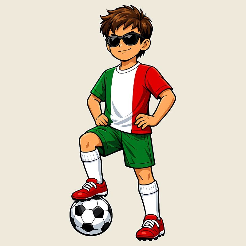 Soccer Boy Mexico Fan Mexican Flag
