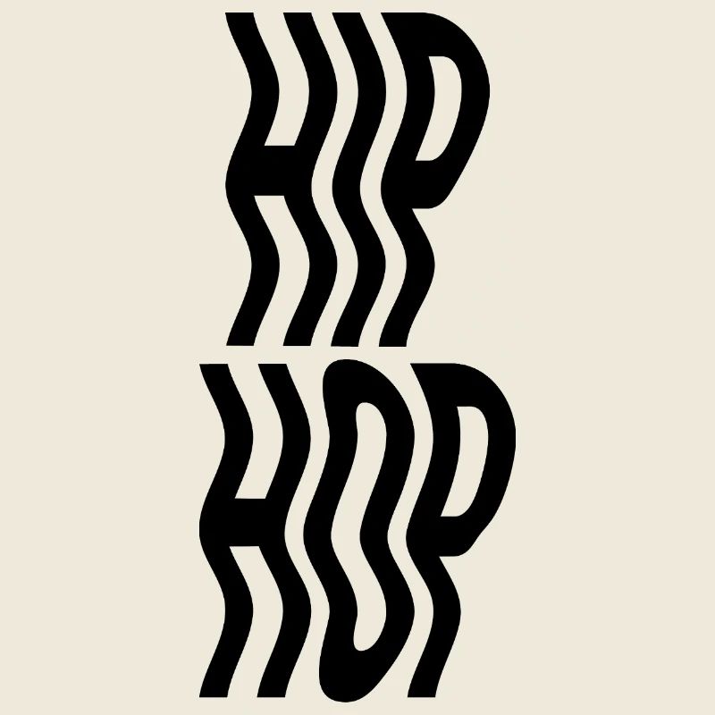 Conception du logo typographie de la musique hip-hop