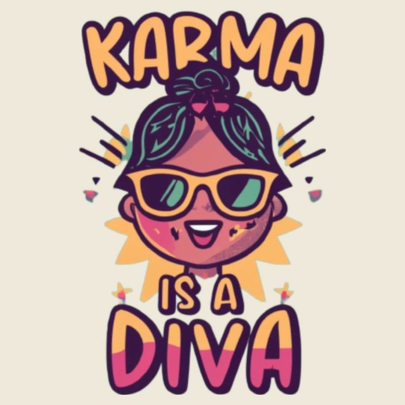 Karma Diva Cartoon Tee