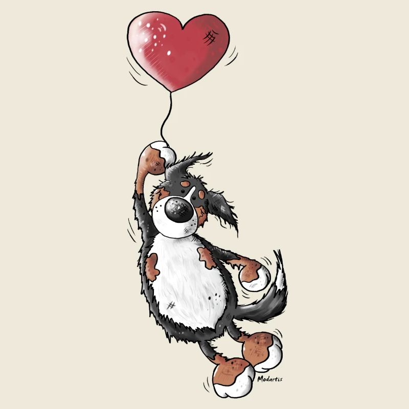 Bouvier bernois avec le coeur