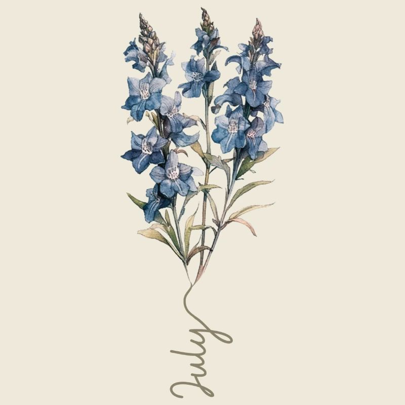 Design floral bleu et blanc