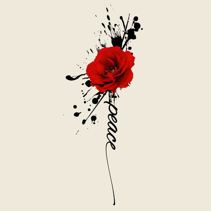 Peace & Rose Ink Style