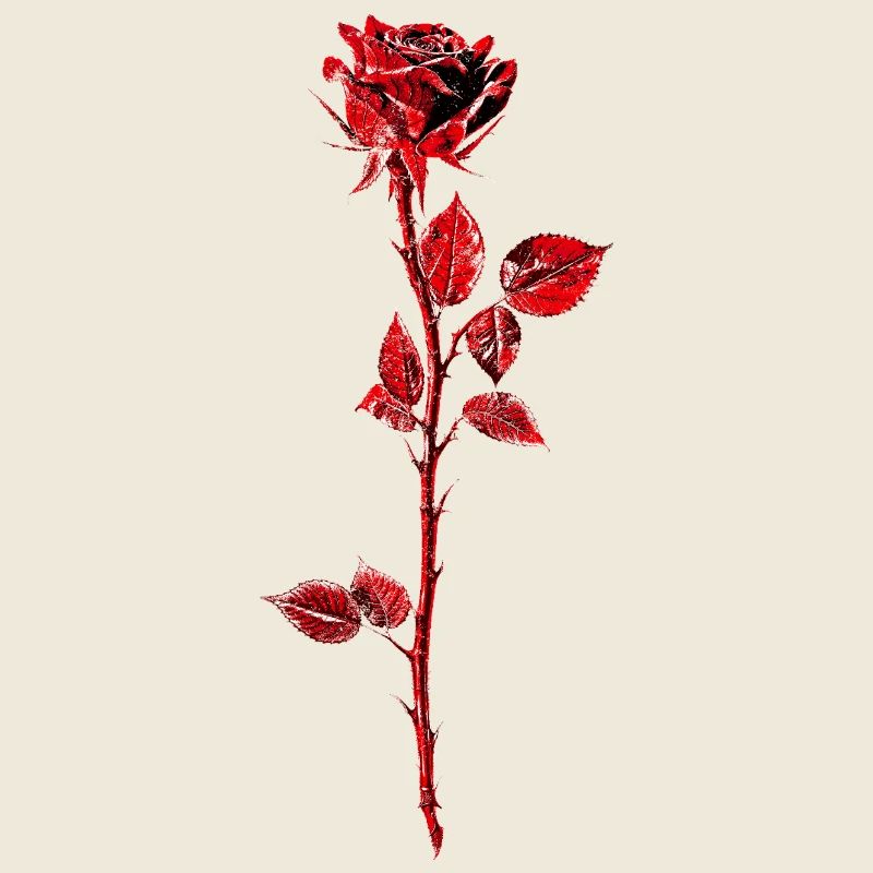Purpurrote Rose Anemone Illustration