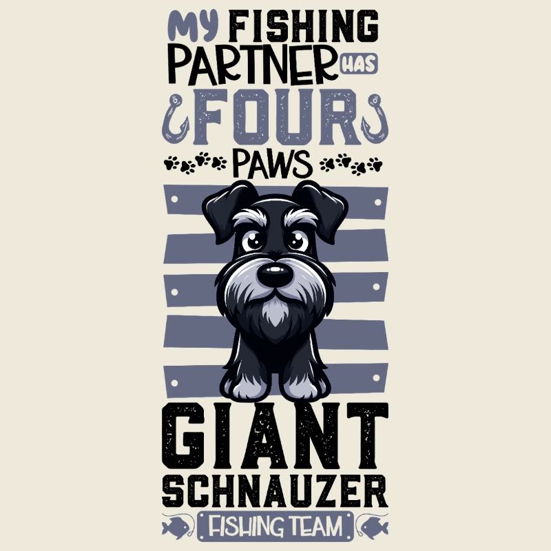 Pêche et schnauzer géant