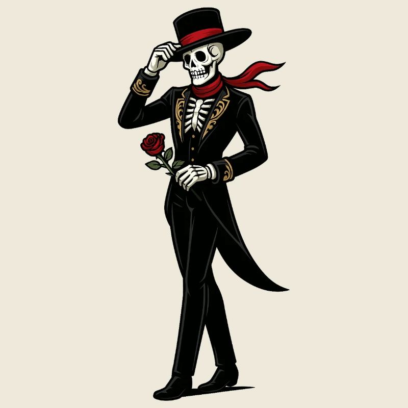 Rose Mariachi Squelette